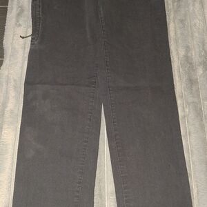 Gray Straight-Leg Pants